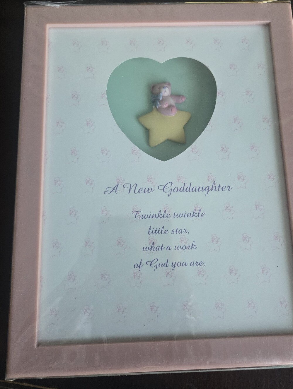 Enesco Pink Heart Frame with Yellow Star Accent
